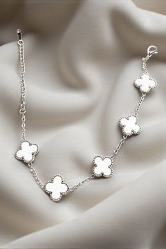 Taşlı Royal Pearl Petal Model Kadın Çelik Bileklik