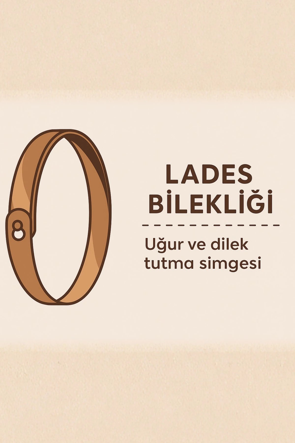 Lades Kadın Erkek Bakır Bileklik – Uğur ve Dilek Sembolü Şık Tasarım Bilezik
