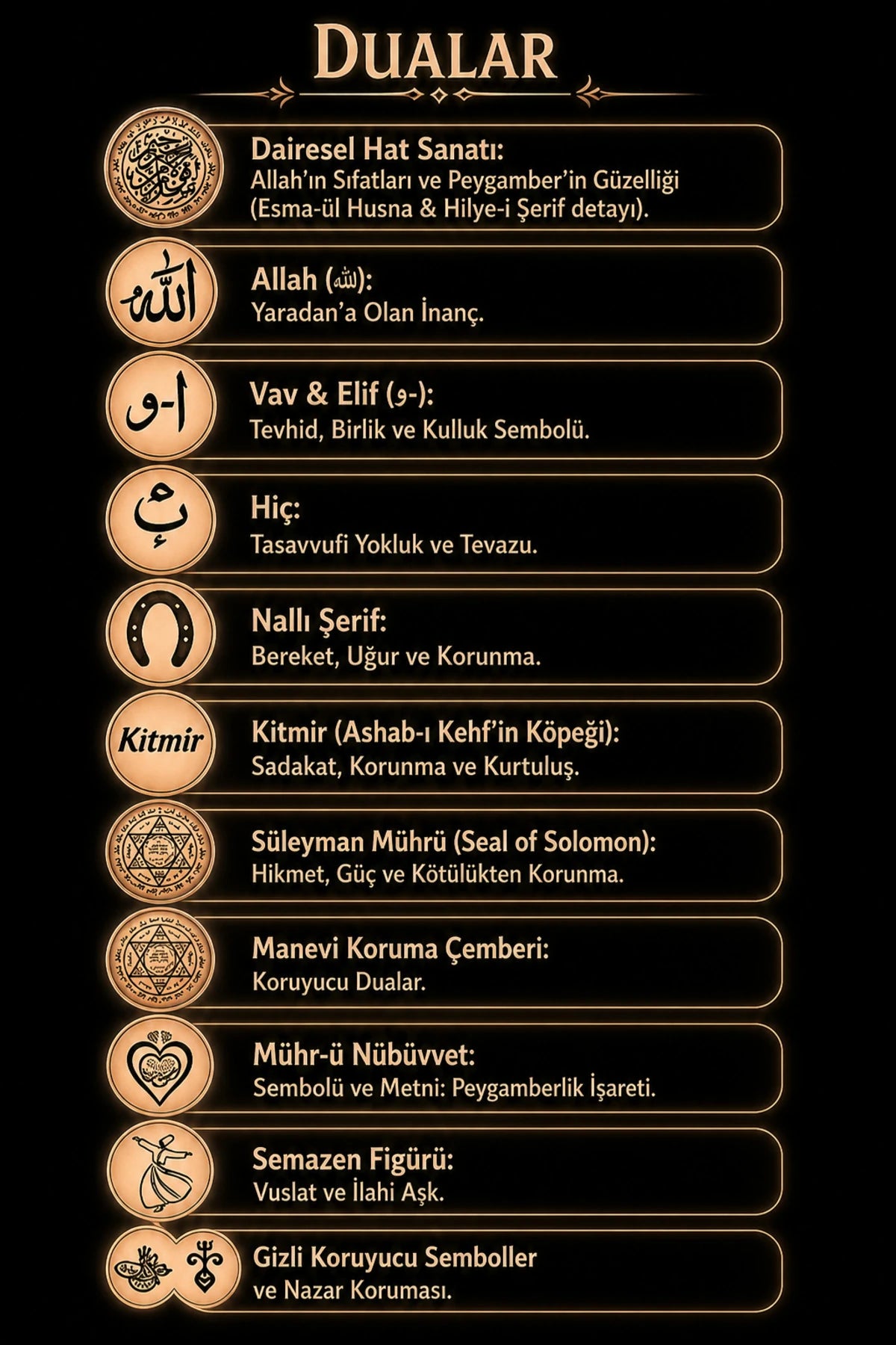 Mühr-ü Süleyman ve Allah Yazılı Anahtar Kolye Bakır Kaplama Manevi Koruma Sembollü Kolye