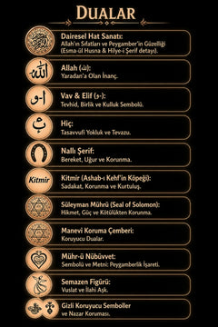 Mühr-ü Süleyman ve Allah Yazılı Anahtar Kolye Bakır Kaplama Manevi Koruma Sembollü Kolye