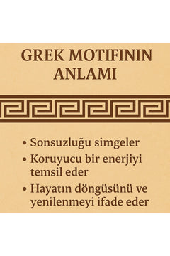 Antik Grek Motifli Bakır Erkek Kadın Bileklik