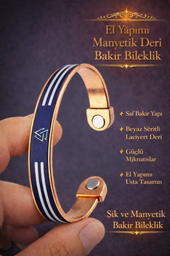 Manyetik Saf Bakır Bileklik Ayarlanabilir Mıknatıslı Model Erkek Kadın Bakır Bileziği Desenli