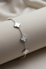 Taşlı Royal Pearl Petal Model Kadın Çelik Bileklik