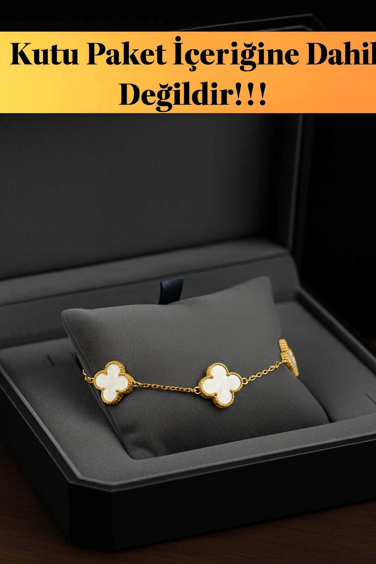 Altın Kaplama Taşlı Royal Pearl Petal Model Erkek Çelik Bileklik