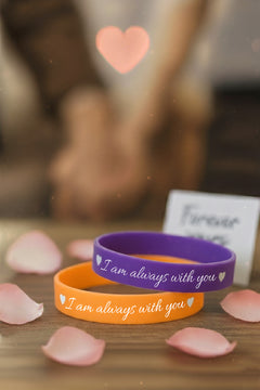 “I Am Always With You” Kalpli Kadın Erkek Çift Silikon Bileklik – Sevgiliye Anlamlı Hediye