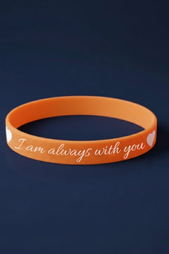 “I Am Always With You” Kalpli Kadın Erkek Çift Silikon Bileklik – Sevgiliye Anlamlı Hediye