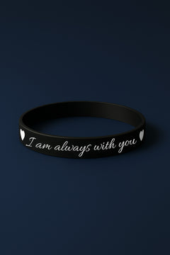 “I Am Always With You” Kalpli Kadın Erkek Çift Silikon Bileklik – Sevgiliye Anlamlı Hediye
