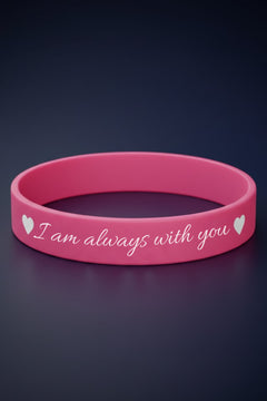 “I Am Always With You” Kalpli Kadın Erkek Çift Silikon Bileklik – Sevgiliye Anlamlı Hediye