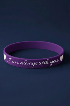 “I Am Always With You” Kalpli Kadın Erkek Çift Silikon Bileklik – Sevgiliye Anlamlı Hediye