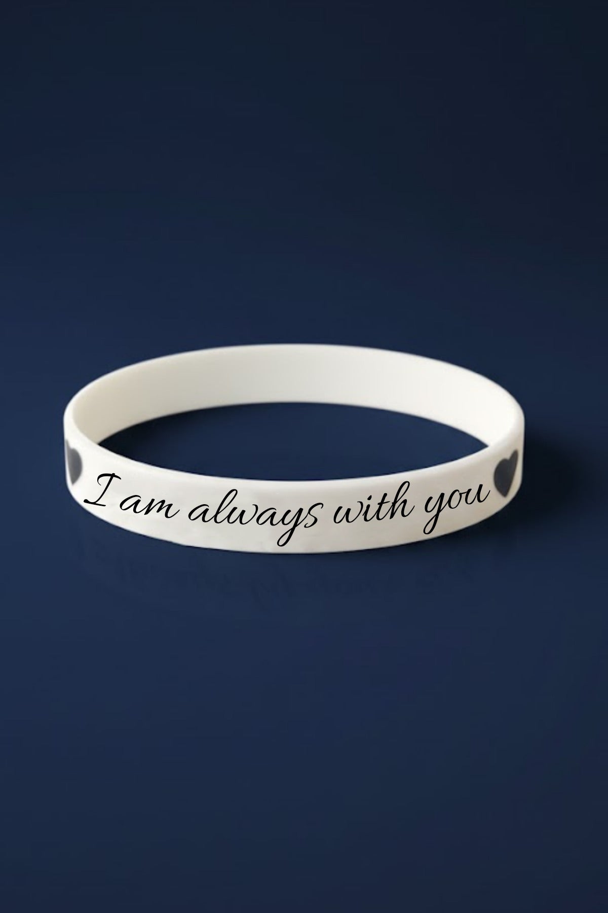 “I Am Always With You” Kalpli Kadın Erkek Silikon Bileklik – Sevgiliye Anlamlı Hediye