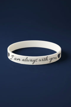 “I Am Always With You” Kalpli Kadın Erkek Silikon Bileklik – Sevgiliye Anlamlı Hediye