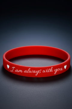 “I Am Always With You” Kalpli Kadın Erkek Silikon Bileklik – Sevgiliye Anlamlı Hediye