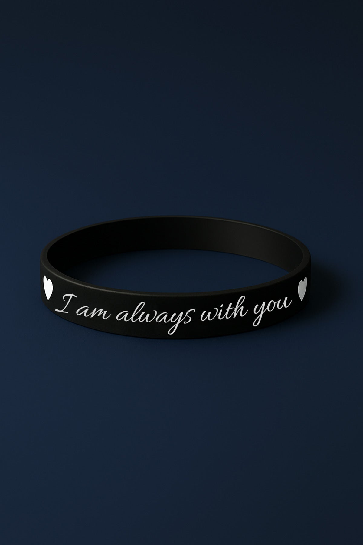 “I Am Always With You” Kalpli Kadın Erkek Silikon Bileklik – Sevgiliye Anlamlı Hediye