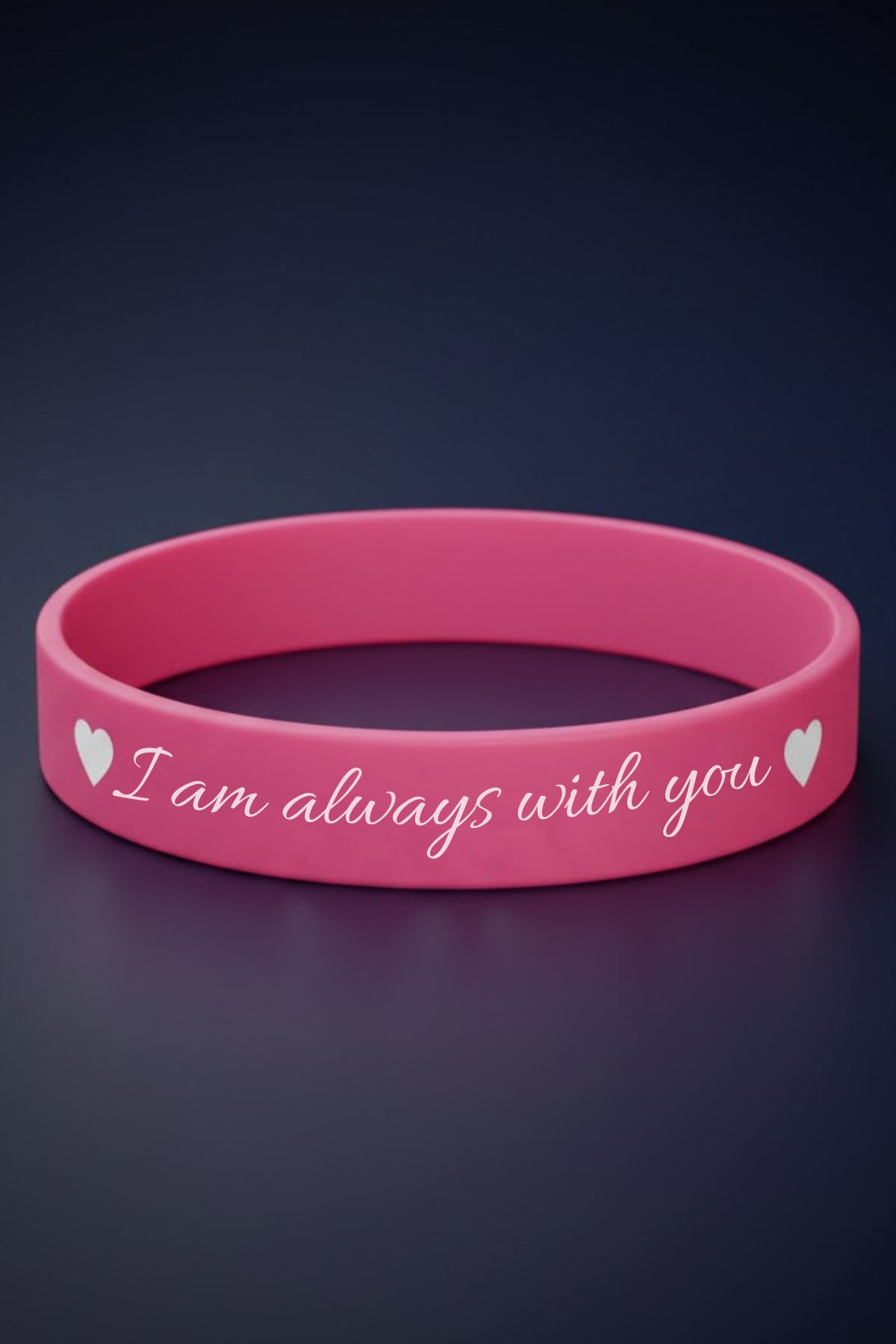 “I Am Always With You” Kalpli Kadın Erkek Silikon Bileklik – Sevgiliye Anlamlı Hediye