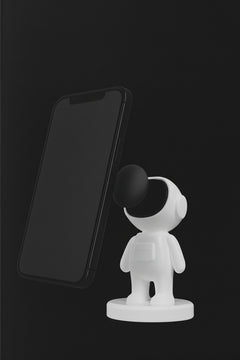Astronot Manyetik Telefon Tutucu – Kafası 360° Dönen Güçlü Mıknatıs Telefon Numarası Yazılabilir