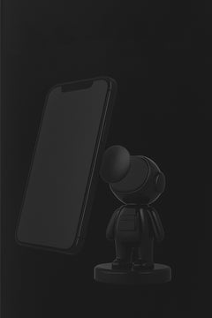 Astronot Manyetik Telefon Tutucu – Kafası 360° Dönen Güçlü Mıknatıs Telefon Numarası Yazılabilir