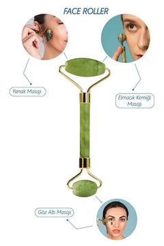 Yeşim Face Roller ve Maske & Siyah Nokta Temizleme için Peeling Fırça Seti Masaj Seti Takımı