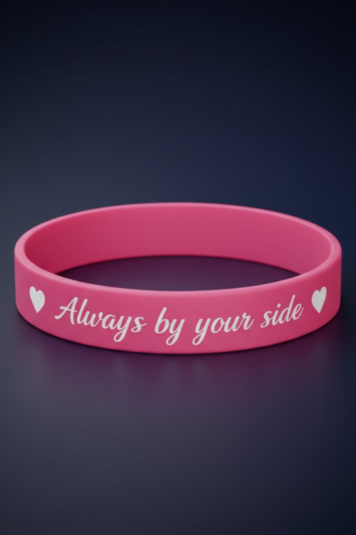 Kadın Erkek Silikon Bileklik Always By Your Side (Her Zaman Yanında) Yazılı Silikon Çift Bilekliği