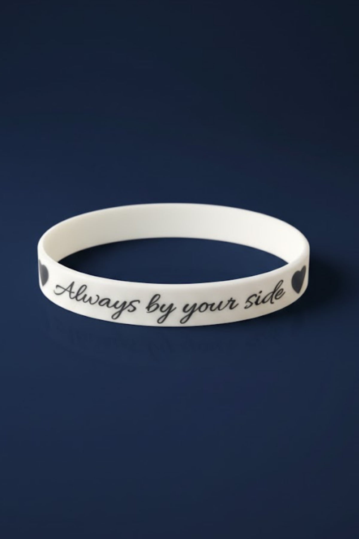 Kadın Erkek Silikon Bileklik Always By Your Side (Her Zaman Yanında) Yazılı Silikon Çift Bilekliği